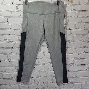 BCBG Max Azria Leggings Womens M Black Gray Stretch Pants New NWT